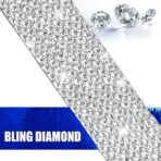 Mandark 8PCS Bling Car Door Handle Protector, Crystal Rhinestone Vehicle Door Bowl Protective Sticker, Glitter Anti-Scratch Auto Decor Decals Accessories, Universal for SUV, Sedan, Truck (White) - Image 3