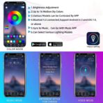 YUGUANG 4Pcs Underglow Kit for Car, APP Control Multicolor Car Underglow Light Kit Music Sync RGB Underbody Strips Light Waterproof for Cars Trucks SUVs - Image 5