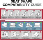 FREESOO Black Red Car Seat Covers Full Set - Faux Nappa Leather Seat Covers for Cars, Breathable Waterproof Front Seats with Lumbar Support and Rear Seat Cover, Fit for Automotive Sedans SUVs Pickups - Image 8