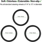 Steering Wheel Cover Black - Massage Grip Silicone Steering Wheel Covers Anti-Slip Universal Car Steering Wheel Cover for Men Women Driving Fatigue Relieving Fits 14-15 Inch - Image 3