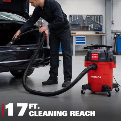 ECOMAX Ultra Quiet Shop Vacuum Wet and Dry 6 Gallon, Shop Vac 4 HP, 80% Quieter Operation, 3X Longer Motor Lifespan, Powerful & Portable for Home, Garage, Jobsite, Workshop - Image 4