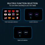 OBD2 Heads Up Display for Car, OBD2 & GPS Speedometer Dual System HUD Digital Speedometer MPH with Car Inclinometer, RPM, Water Temp, Volt, Mileage, Overspeed Alarm for Most 2008+ Sedan Cars - Image 5