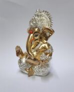 Ganesha Idol Ganesh for Car Dashboard Statue Ganpati Vinayaka Vinayagar Figurine Diwali Gifts Home Decor Luck, Success for Small Murti Puja Lord Gift Office Desk Room 3.5 Inches - Image 2