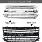 Front Bumper Upper Grille Chrome Grill Fit For 2016 2017 2018 Chevrolet Silverado 1500 Replacement for 84134045,84602489 (Chrome) - Image 7