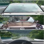 SW 80% VLT Nano Ceramic Car Front Window Film, 99% Anti UV Heat Insulation Sun Blocking Solar Window Tint, Transparent Blue, 20Inch X 10Feet - Image 4