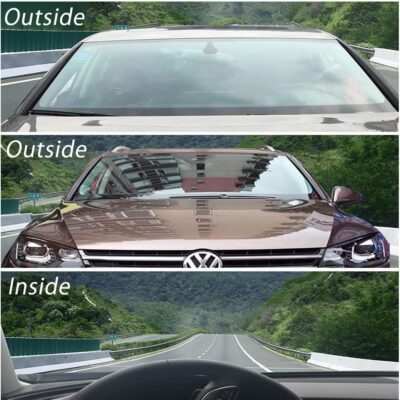 SW 80% VLT Nano Ceramic Car Front Window Film, 99% Anti UV Heat Insulation Sun Blocking Solar Window Tint, Transparent Blue, 20Inch X 10Feet - Image 4