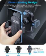 OQTIQ 3-in-1 Car Phone Mount for Dashboard, Windshield & Air Vent – Strong Suction Cup Holder with Adjustable Arm & 360° Rotation – Universal Car Cell Phone Holder for iPhone & Android Smartphones - Image 3