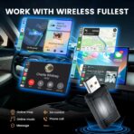 H-Air Wireless CarPlay & Android Auto Adapter, 2026 Upgrade, Plug & Play USB Dongle, Convert Wired CarPlay Auto to Wireless, No Latency, Fast Connection, for Apple iPhone & Android Phones - Image 4