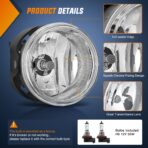 Nilight Fog Lights Assembly Compatible with 2005 2006 2007 2008 2009 2010 Dodge Grand Caravan Challenger Charger Caliber Nitro Avenger Chrysler Town & Country Pacifica Jeep Patriot - Image 2
