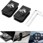 Ditch Light Brackets, 2PCS Hood Mount Light Brackets Universal Adjustable Aluminum Alloy Pillar Hood Led Work Light Pods Mount Bracket Kit for Truck SUV Cars, No Need Drilling