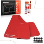 A-Premium Mud Flaps, 2 Pack Universal Splash Guards for Car Sedan Coupe, Red Front or Rear Upgraded Mud Guards Includes Mounting Hardware, Drilling Required - Image 8