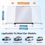 Retractable Windshield Sun Shade Automatic Sunshade for car with 99% UV Heat Protection, 420D Fabric Keep Cool & Protect Interior, Universal Adjustable Fit for Cars Trucks SUVs (Not for Large Trucks) - Image 6