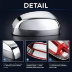 Chrome Side View Mirror Covers Caps Top Half Compatible with Chevrolet Silverado Tahoe Suburban Avalanche, GMC Sierra Yukon Cadillac Escalade 2007 2008 2009 2010 2011 2012 2013 2014 - Image 7