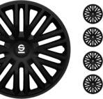 Sparco Wheel Covers Bergamo - 16-inch - Black - Set of 4 Pieces