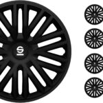 Sparco Wheel Covers Bergamo - 16-inch - Black - Set of 4 Pieces