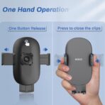 OQTIQ 13" Gooseneck Car Phone Mount – Windshield & Dashboard Holder with Strong Suction Cup, Anti-Shake Stabilizer, One-Button Release – Compatible with iPhone 17/16/15/14 and All Smartphones - Image 5