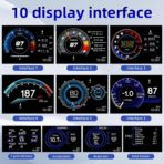 OBD2 GPS Dual System Car HUD Display - Digital Speedometer with Water Temp Voltage RPM - Universal Heads Up Display for Most Vehicles - Image 4