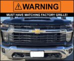 Chrome Grille Grill Overlay Trim 4 Piece Compatible With 2024 2025 2026 Chevy Silverado 2500 3500 HD WT, LT, CUSTOM - Image 2