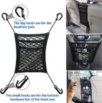 3-Layer Car Mesh Organizer, Seat Back Net Bag, Barrier of Backseat Pet Kids, Cargo Tissue Purse Holder, Driver Storage Netting Pouch（Upgrade Stretch Length） - Image 5