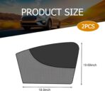Shakas 2 PCS Side Window Shade, Semi-Shading Semi-Permeable Anti-Glare Heat-Insulating Protective Curtains for Driver, Adsorption-Type Window Free-Lifting Privacy Covers, for Most Cars (Black) - Image 2