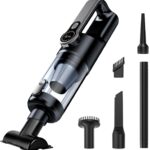 Cordless Handheld Car Vacuum Cleaner for Car Interior, Strong Suction Portable Vacuum for Pet Hair & Quick Home Cleaning, Rechargeable with LED Light & Attachments