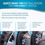 BDK Hubcaps Wheel Covers For (2006-2014) Toyota Camry 16 Inch Hubcaps Set Of 4, Snap-on Direct OEM Replacement For Toyota Camry Hubcaps 16 Inch Wheel Covers Impact-Resistant High Durability - Image 4