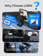 LISEN 15W MagSafe Car Mount Charger,Travel MagSafe Charger,Wireless Car Charger,Magnetic Phone Holder for Car,Phone Holders for Your Car Accessories for Women Men Jeep Ford for iPhone 17-12,Samsung - Image 6