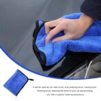 4PCS Microfiber Towels for Car, 12" x 16" 600GSM Cleaning Rags Ultra Absorbent Dusting Cloth, Scratch-Free Drying & Detailing Towel Wash Cloths for Car Interior & Exterior - Image 5
