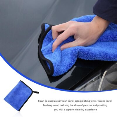 4PCS Microfiber Towels for Car, 12" x 16" 600GSM Cleaning Rags Ultra Absorbent Dusting Cloth, Scratch-Free Drying & Detailing Towel Wash Cloths for Car Interior & Exterior - Image 5