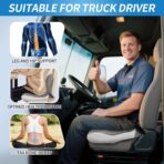 Memory Foam Buttocks Cushion for Office Chair Truck Driver Truck Seat Cushion Ergonomic Driver Seat Cushion with Lumbar Support & Sciatica Back Pain Relief, Car Seat Cushions for Driving - Image 4