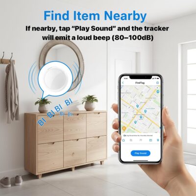 Mini GPS Tracker for Car Work with Apple Find My (iOS Only) Real Time Global Coverage Locator Tracking Devices for Vehicles Hidden Magnetic Case for Kids Dogs Cats Truck No Subscription No Monthly Fee - Image 2