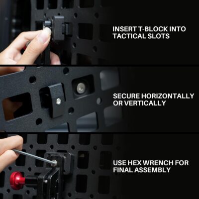 Rigid MOLLE Panel Fire Extinguisher Mount – Quick Release Fire Extinguisher Bracket with 4 Adjustable Clamps, Fits MOLLE Panels for Vehicles - Image 5