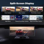 LAMTTO 9.26" Wireless Carplay and Android Auto with 2.5K Dash Cam, 1080P Backup Camera, Portable Touchscreen GPS Navigation for Car, Car Stereo Receiver with Bluetooth,AirPlay,AUX,FM,Googel,Siri - Image 6