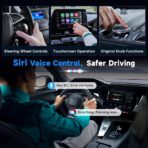 Wireless CarPlay Adapter for iPhone, Super mini Compact 2-in-1 Dongle for Apple iOS 10+, Convert Wired to Wireless CarPlay, Instant Connectivity, Fit for Cars from 2016 with Built-in CarPlay - Image 5