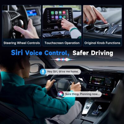 Wireless CarPlay Adapter for iPhone, Super mini Compact 2-in-1 Dongle for Apple iOS 10+, Convert Wired to Wireless CarPlay, Instant Connectivity, Fit for Cars from 2016 with Built-in CarPlay - Image 5