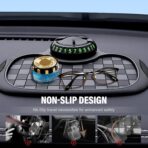 Multifunction Car Anti Slip Mat, 360° Rotatable Phone Holder Dashboard Pad with Temporary Parking Number Rotatable Car Anti Slip Mat Phone Holder (Black-1PC) - Image 4