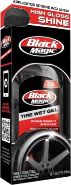 Black Magic 5072647 Tire Wet Gel, 16 oz - Thick Clinging Formula Sticks to Tires to Produce Minimal Sling and a Glossy Shine