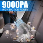 25PCS Car Cleaning Kit, Car Detailing Kit Interior with High Power Handheld Vacuum Cleaner, Windshield Cleaner, Cleaning Gel, Professional Auto Accessories for Men, Women - Image 2