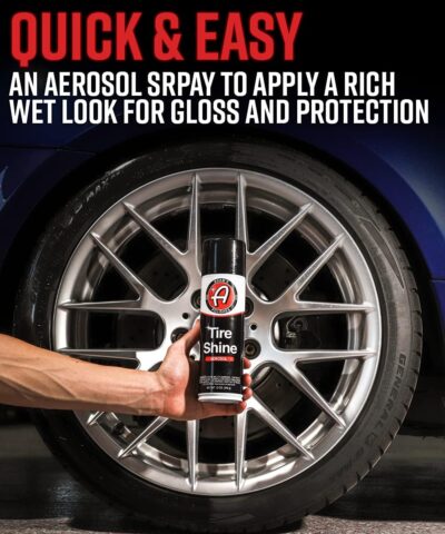 Adam's Polishes Aerosol Tire Shine 12oz - Fast, Easy, Effective Way to Add Gloss - No-Sling Use with or Without Tire Applicator - Image 2