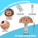 Wayona 35Pcs Tire Repair Patch Kit Heavy Duty, Tire Patches 32/45/58mm Tire Repair Tools with 40mm Tire Buffing Wheel Tire Patch Roller Inner Liner Scraper for Car Tire Grinding Bike Motorcycle Wheel - Image 2