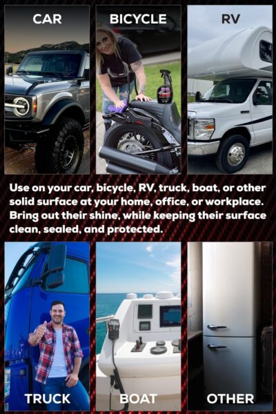 Car Wax Spray and Ceramic Coating for Cars - 3 in 1 Waterless Car Wash and Detailing - Quick Effect Coating Agent for Car - High Gloss Car Coating Spray, Shiny Car Stuff by Shine Armor - 24FlOz - Image 8