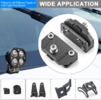 2PCS Universal Hood Light Mounting Brackets Ditch Light Brackets Adjustable Aluminum Alloy Pillar Hood Led Work Light pods Mount Bracket for Truck SUV Cars, No Drilling - Image 3