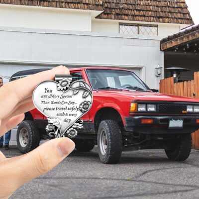 Heart-Shaped Car Visor Clip, Car Visor Medal Accessories, Driving Safety Prayer Bless Religious Gift for Family, Friends, New Drivers - Image 6