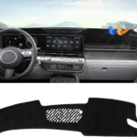 Autorder Dashboard Cover Mat for Hyundai Kona 2024 2025 2026 Accessories Dash Cover Upgrade Velvet Dash Mat Sunshade Glare UV Rays Protector