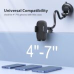 Qifutan Phone Holder - 14-Inch Long Arm Windshield Car Cell Phone Holder Anti-Shake Stabilizer Automobile Mount for iPhone Android Smartphones - Image 7