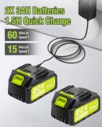 Portable Pressure Washer Cordless 2 Batteries - 1200PSI Brushless Battery Powered Power Washer with 6-in-1 Nozzle, Foam Cannon, 3 Power Level, Hand Held Pressure Washer for Cars Patio Driveway - Image 4