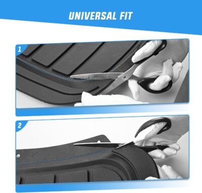 Nilight PVC Floor Mats for Cars Trucks SUVs,Universal Trim to fit for Most Vehicles,All Weather Protection Heavy Duty Floor Liners,Pack of 3 - Image 4