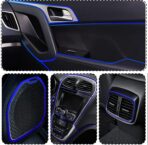 Car Interior Trim Strips,Universal 33ft Car Electroplating Decoration Styling Door Dashboard, Flexible Interior Trim Accessories with Installing Tool(Blue) - Image 6