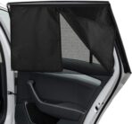 2 Pack Car Window Shades with 10 Strong Magnets 26.8"x18.5" Dual Layer Car Rear/Side Window Sunshade - Full Blackout Semi-Transparent 2-in-1 Universal Auto Sun Shade Privacy Screen