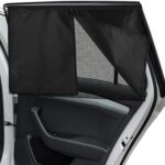 2 Pack Car Window Shades with 10 Strong Magnets 26.8"x18.5" Dual Layer Car Rear/Side Window Sunshade - Full Blackout Semi-Transparent 2-in-1 Universal Auto Sun Shade Privacy Screen